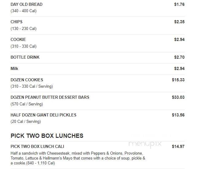 Erbert and Gerbert's Sandwich Shop - Sartell, MN menu_pic