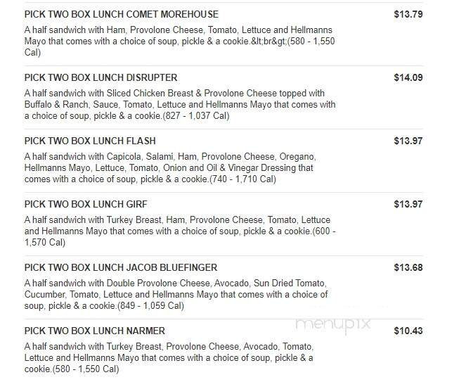 Erbert and Gerbert's Sandwich Shop - Sartell, MN menu_pic
