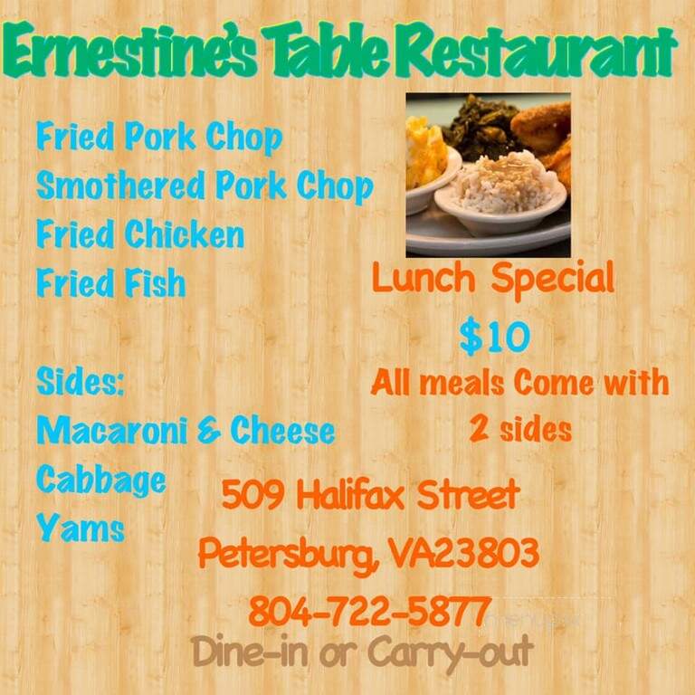 Ernestine's Table Restaurant - Petersburg, VA