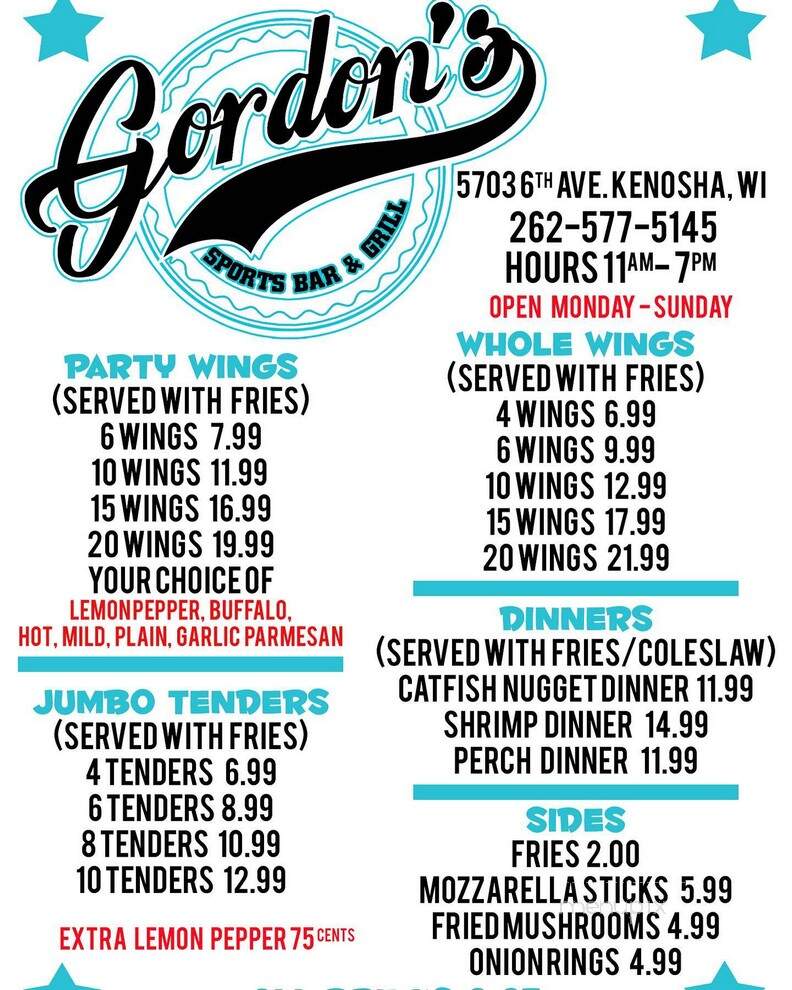 Gordon's Sports Bar & Grill - Kenosha, WI
