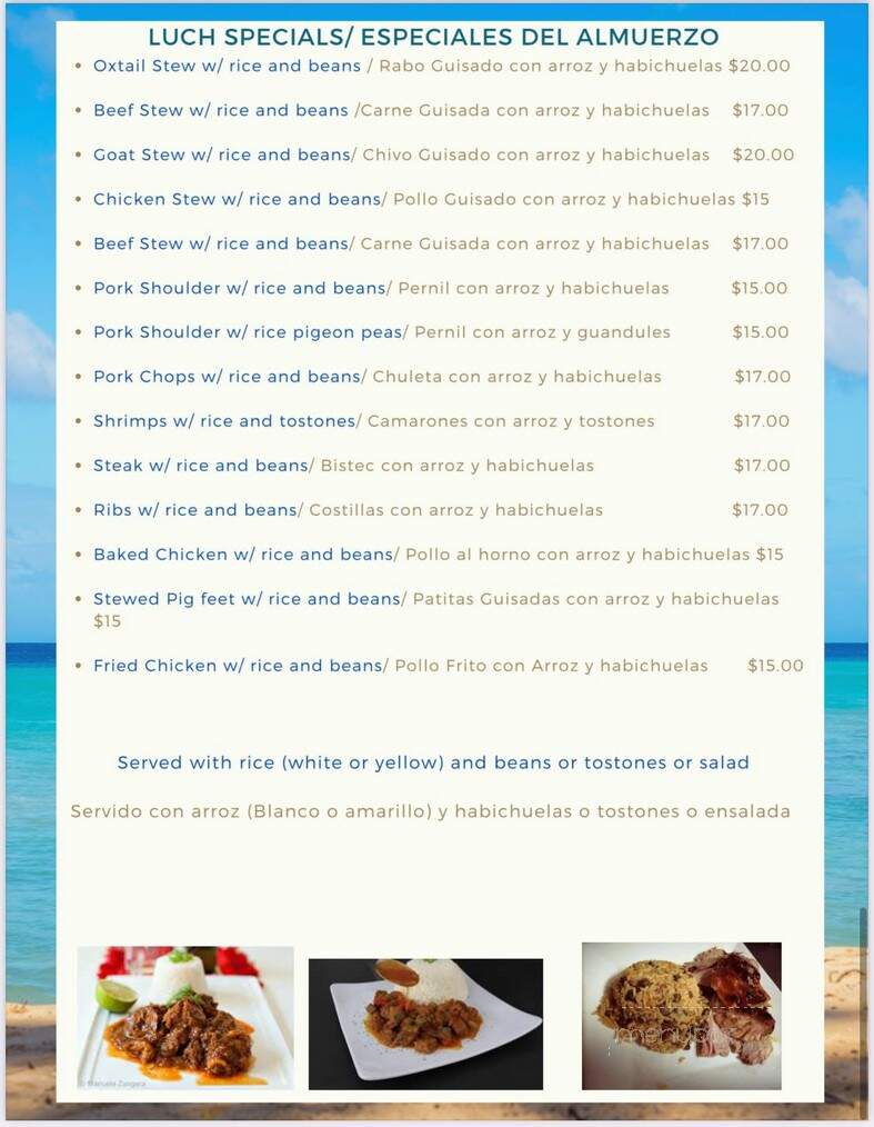 Terraza Latina - Hartford, CT menu_pic