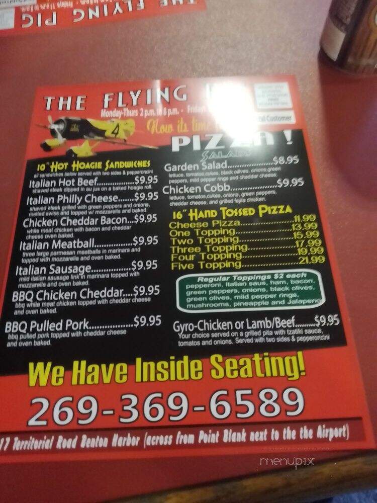 The Flying Pig - Benton Harbor, MI menu_pic