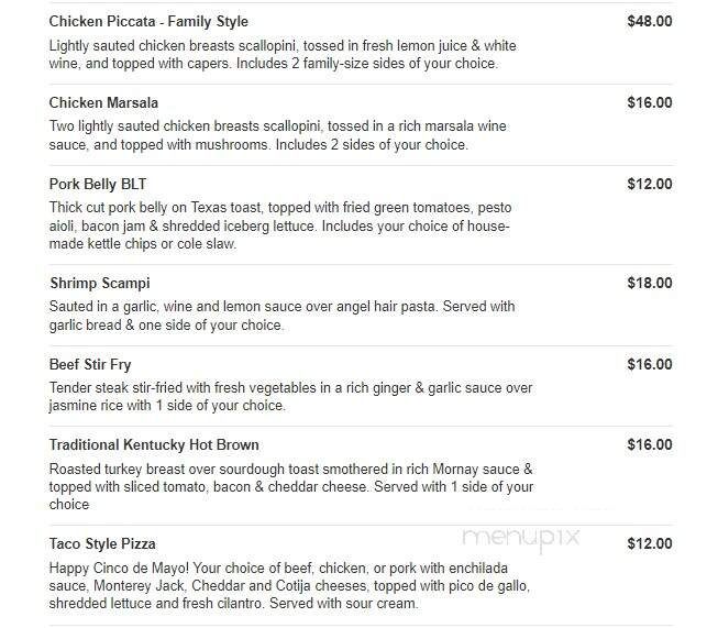 The Woodford Club - Versailles, KY menu_pic