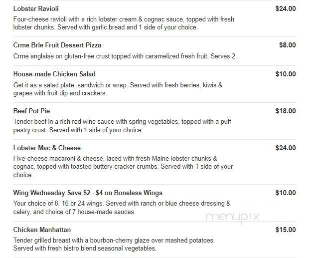 The Woodford Club - Versailles, KY menu_pic