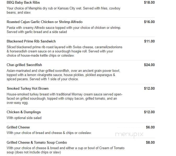 The Woodford Club - Versailles, KY menu_pic