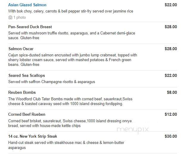 The Woodford Club - Versailles, KY menu_pic