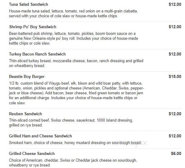 The Woodford Club - Versailles, KY menu_pic