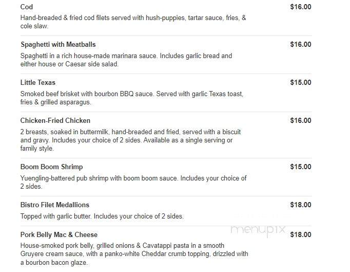 The Woodford Club - Versailles, KY menu_pic