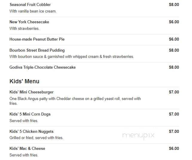 The Woodford Club - Versailles, KY menu_pic