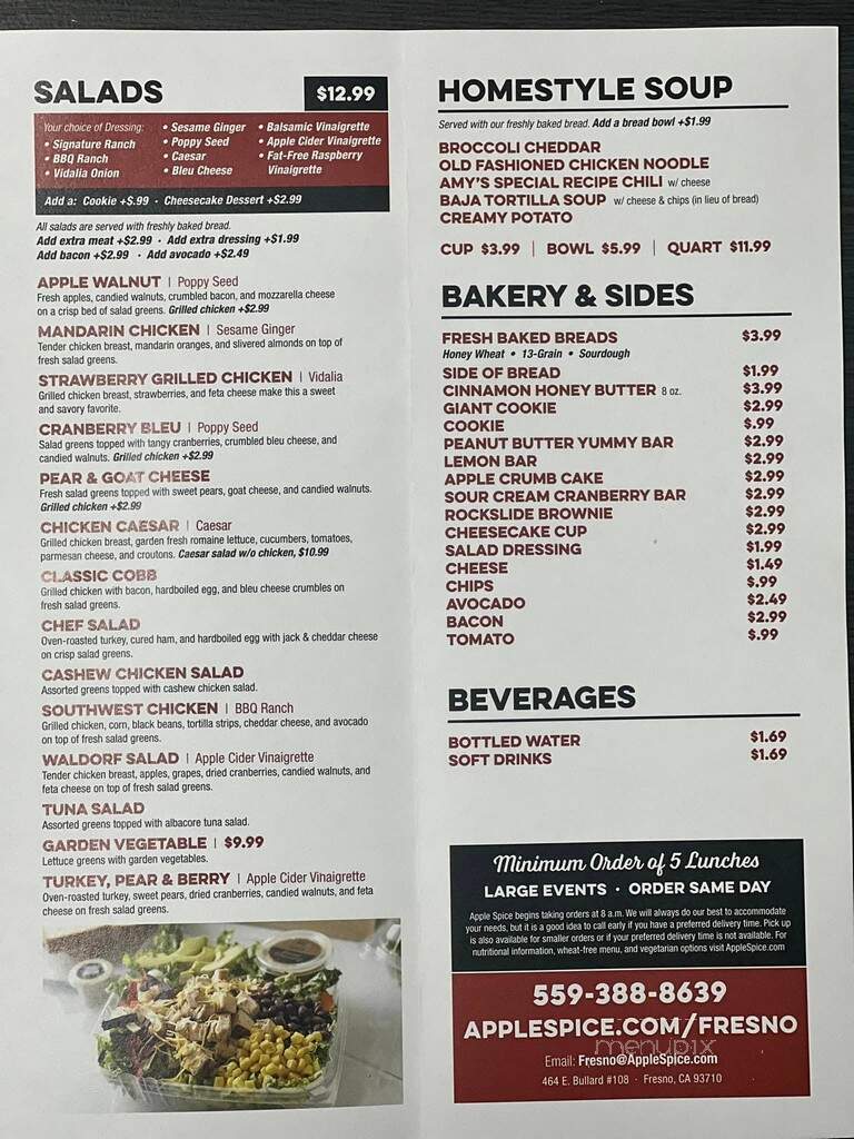 Apple Spice - Fresno, CA menu_pic