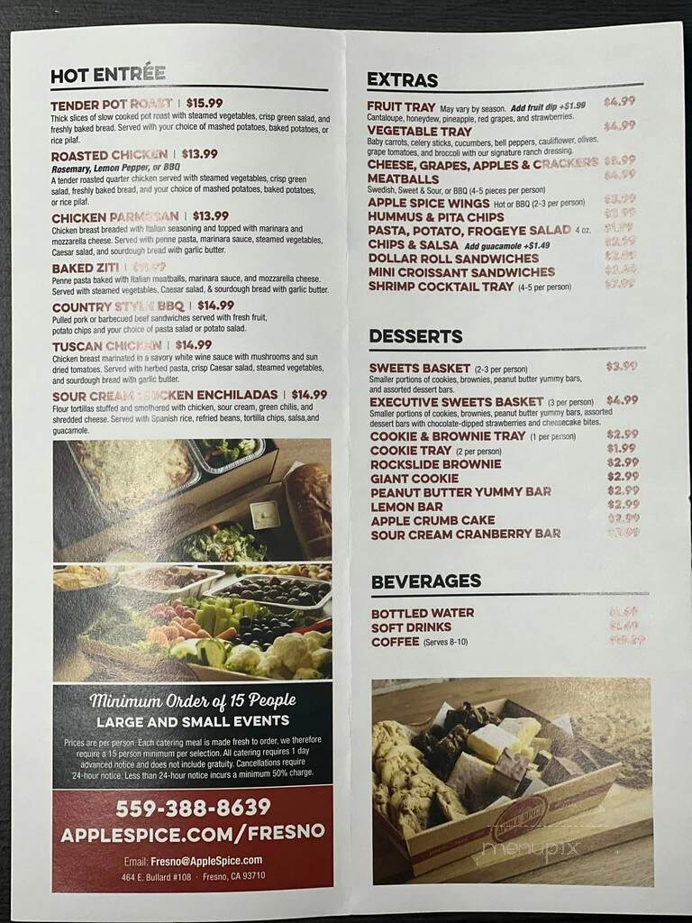 Apple Spice - Fresno, CA menu_pic