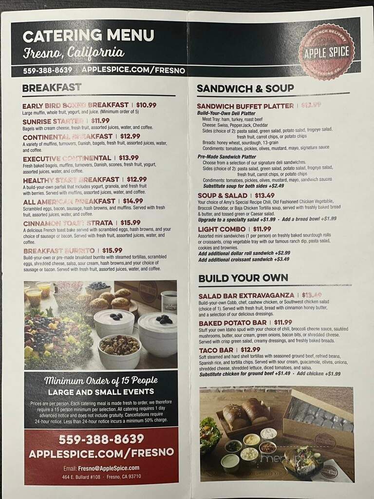Apple Spice - Fresno, CA menu_pic