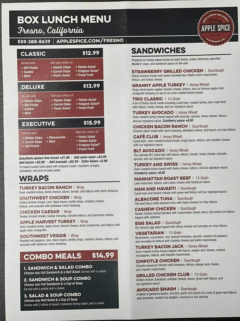 Apple Spice - Fresno, CA menu_pic