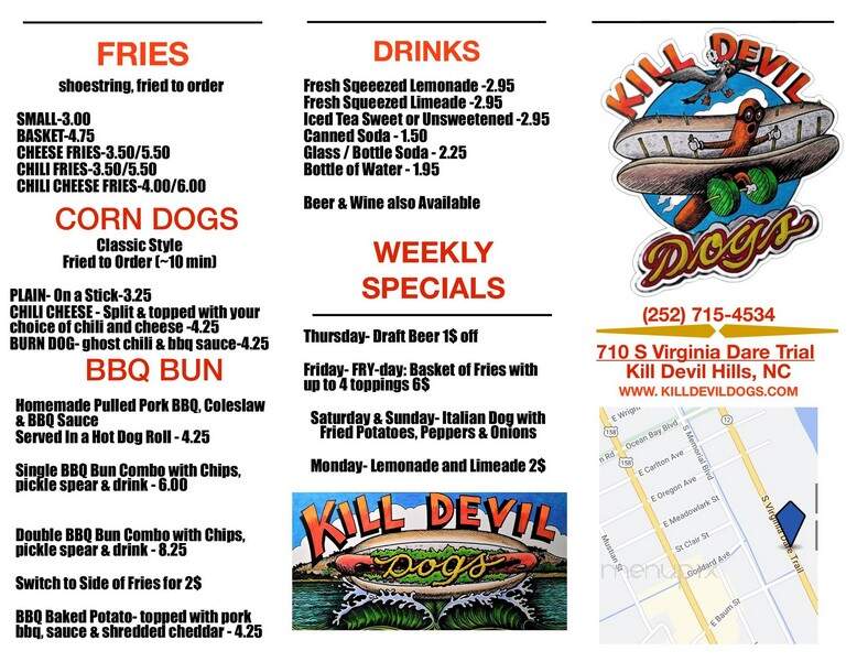 Kill Devil Dogs - Kill Devil Hills, NC menu_pic