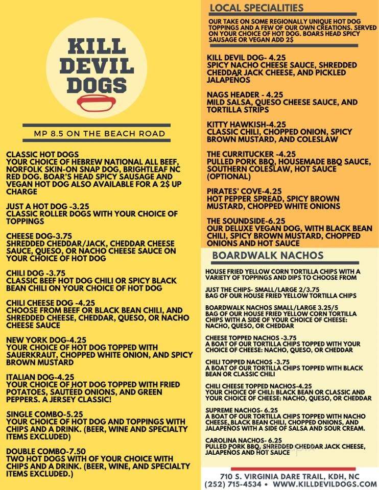 Kill Devil Dogs - Kill Devil Hills, NC menu_pic