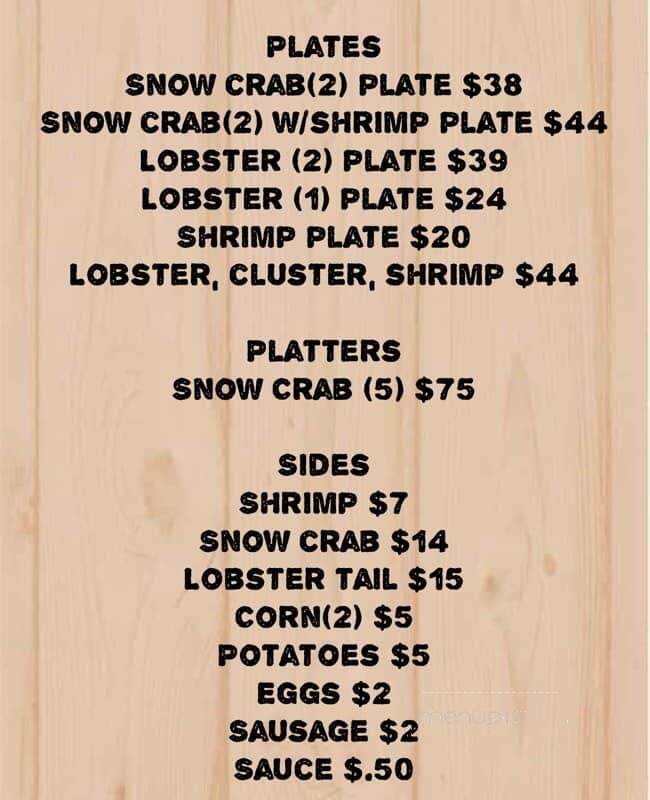 Maya's Crab Shack - Riegelwood, NC menu_pic