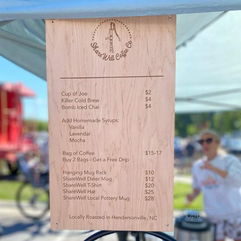 ShareWell Coffee Co. & Roastery - Hendersonville, NC menu_pic