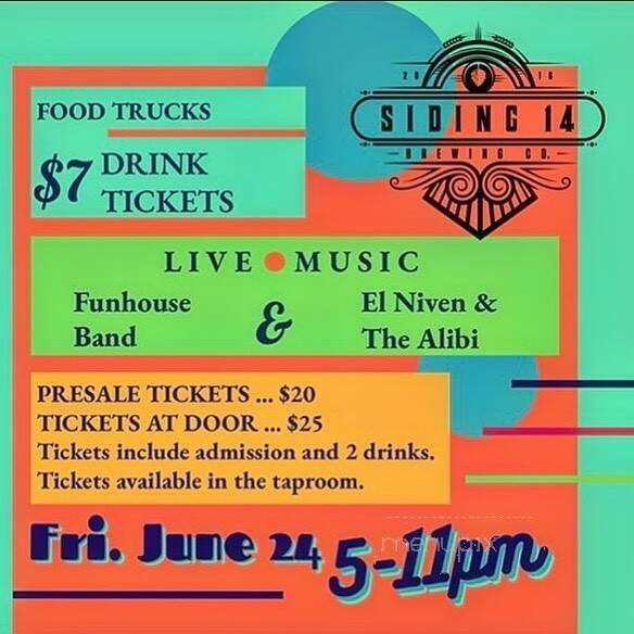 Siding 14 Brewing - Ponoka, AB menu_pic