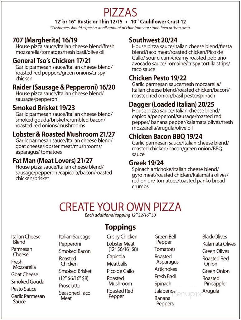 Stone Dagger Pizzeria - Kiel, WI menu_pic