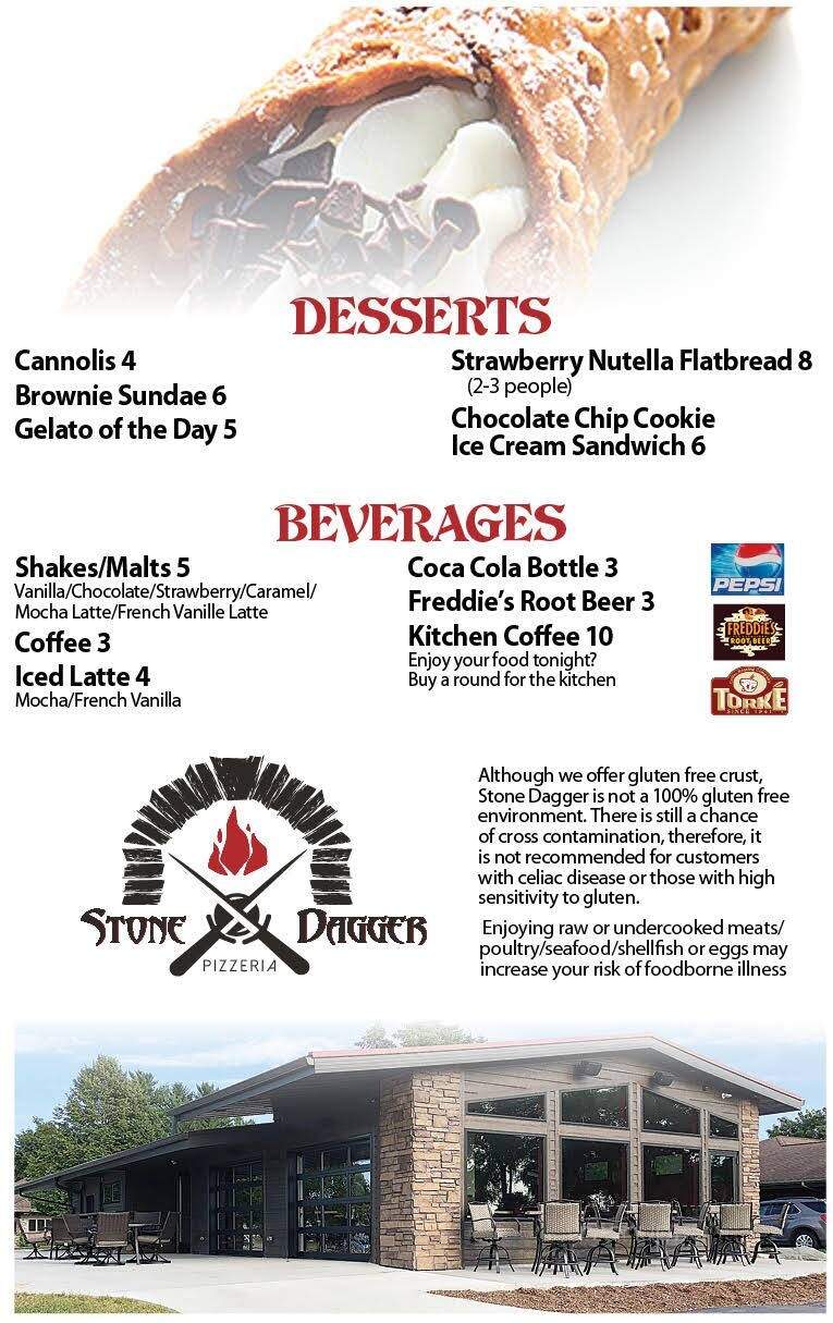 Stone Dagger Pizzeria - Kiel, WI menu_pic
