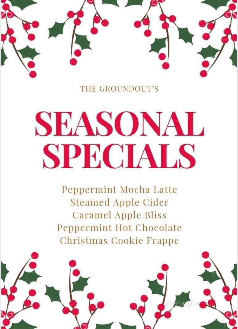 The Groundout Coffee Bar - Marion, SC menu_pic