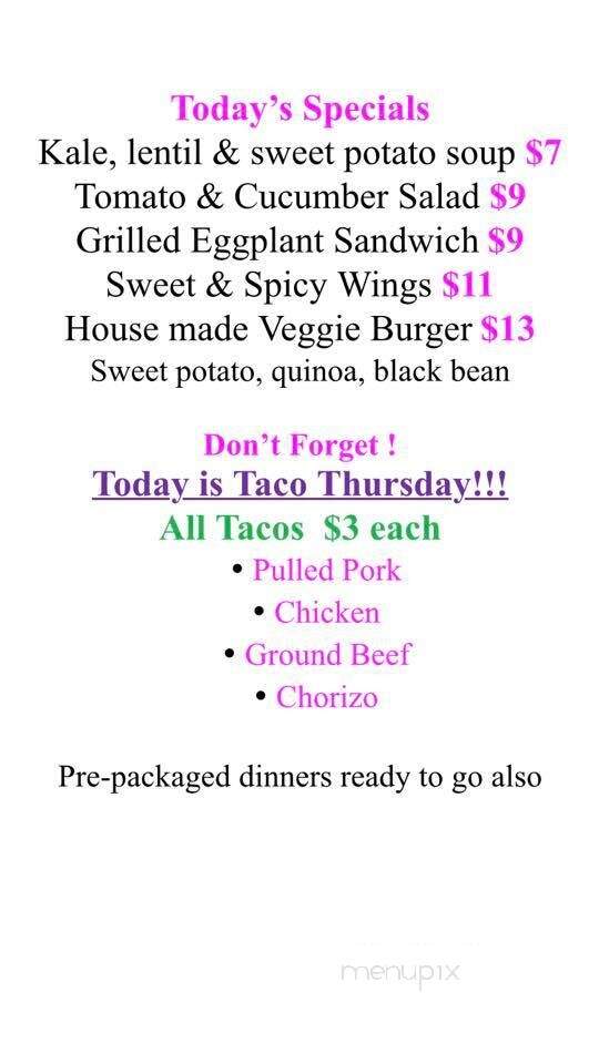 The Pink Elephant Cafe - Kingston, NY menu_pic