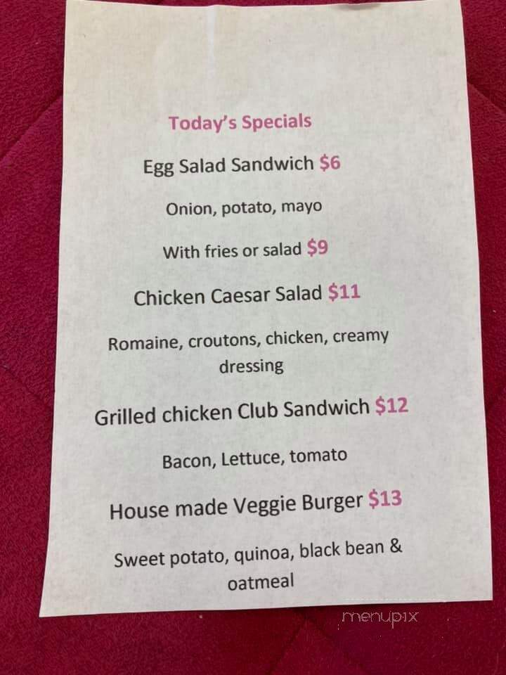 The Pink Elephant Cafe - Kingston, NY menu_pic