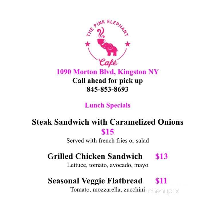 The Pink Elephant Cafe - Kingston, NY menu_pic