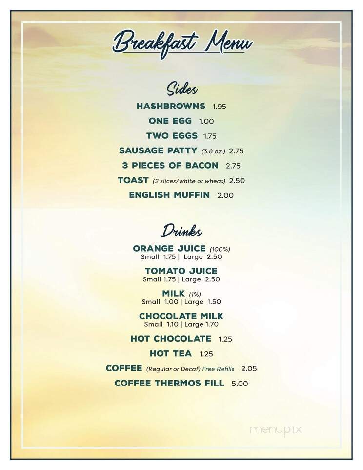 Waters Edge Pizzeria - North Fork, ID menu_pic