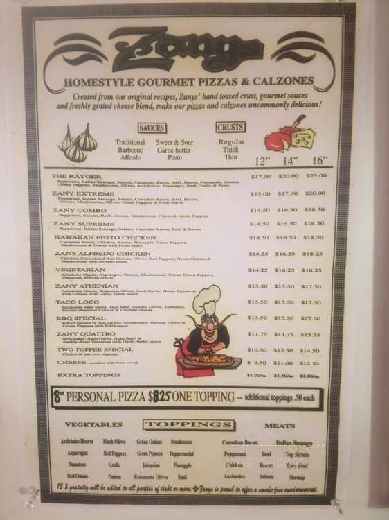 Zanys Sunshine - Kellogg, ID menu_pic