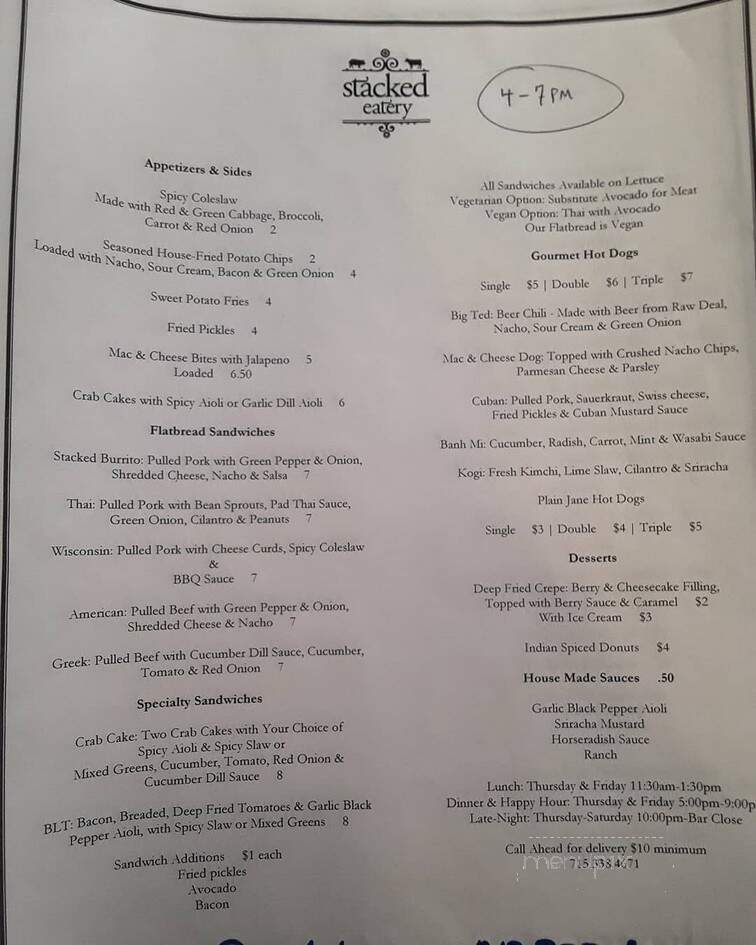 Brewery Nonic - Menomonie, WI menu_pic