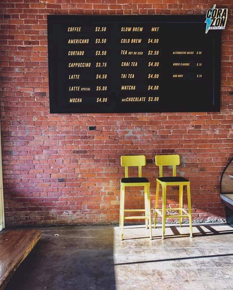 Corazon Coffee - Houston, TX menu_pic