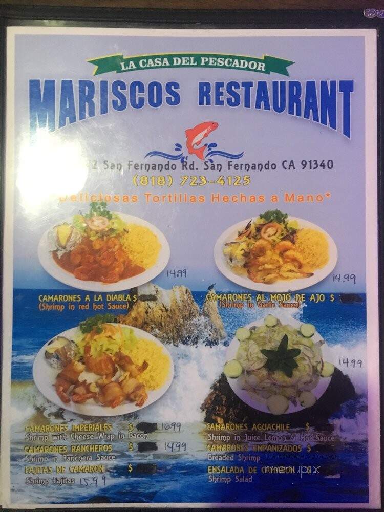 La Casa Del Pescador - San Fernando, CA menu_pic