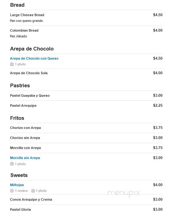 La Semilla Bakery Sandwich Shop - Tampa, FL menu_pic