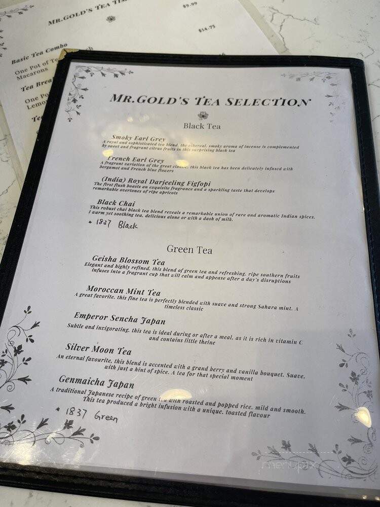 Mr Gold Gelato - Maple Ridge, BC menu_pic