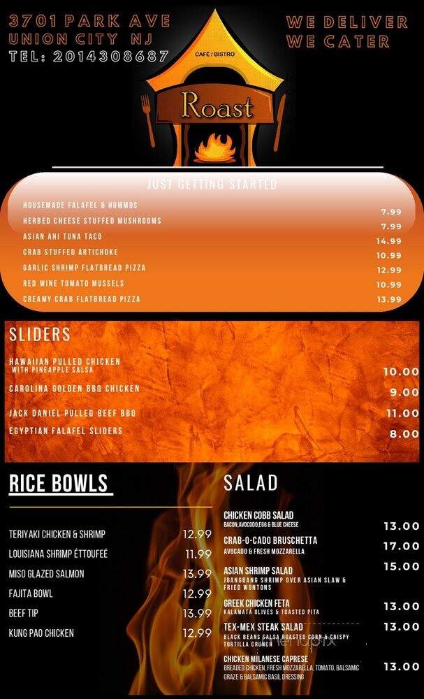 Roast Cafe Bistro - Union City, NJ menu_pic
