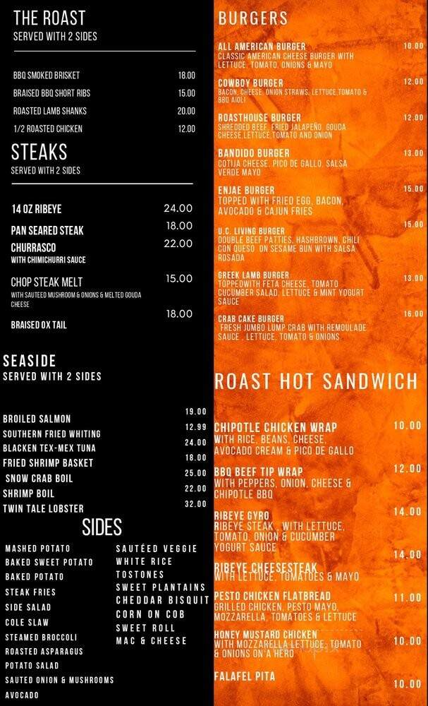 Roast Cafe Bistro - Union City, NJ menu_pic