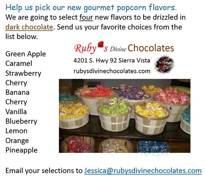Ruby's Divine Chocolates - Sierra Vista, AZ menu_pic