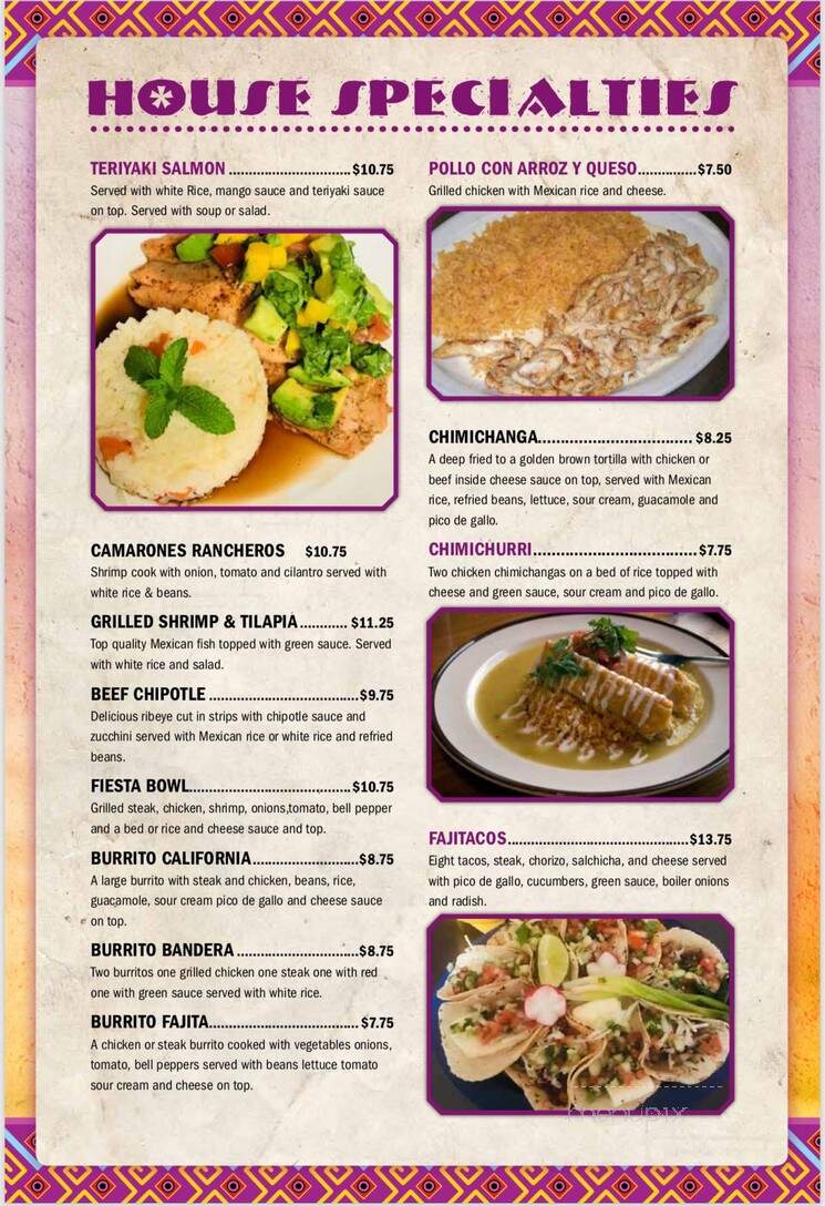 Hugo's Mexican Restaurant - Paducah, KY menu_pic