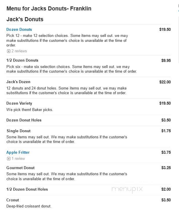 Jack's Donuts - Franklin, IN