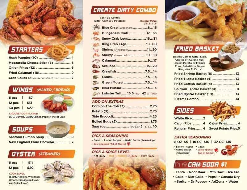 Juicy Seafood - Sarasota, FL menu_pic