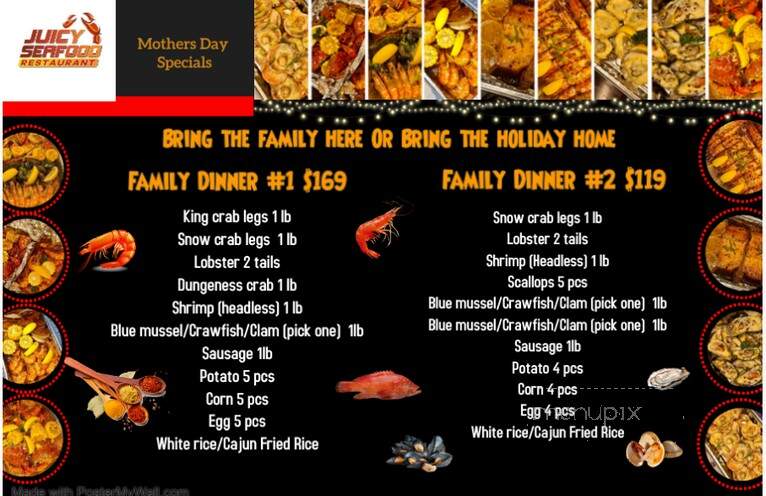 Juicy Seafood - Sarasota, FL menu_pic