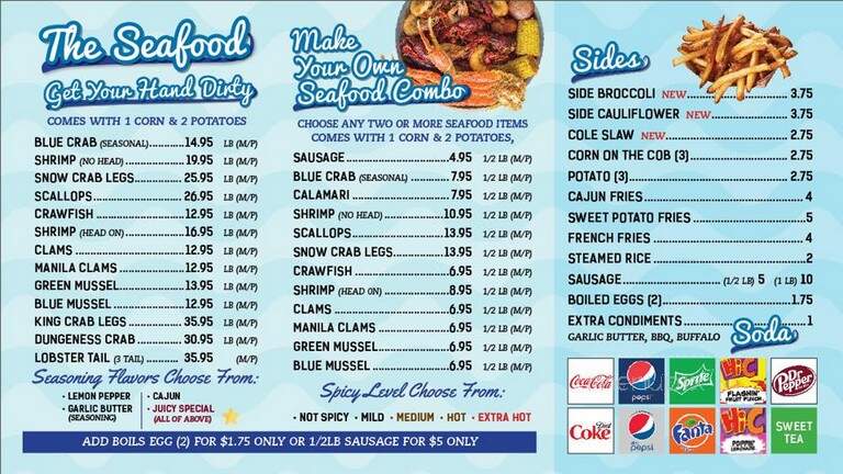 Juicy Seafood - Sarasota, FL menu_pic