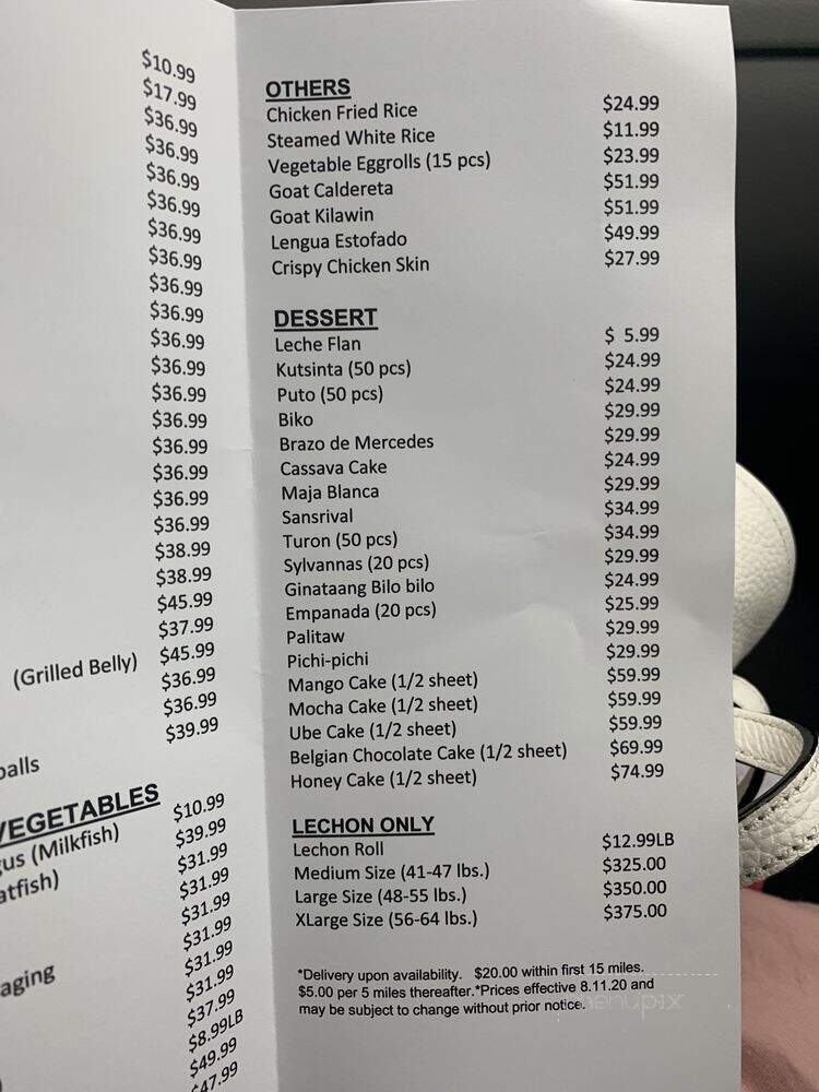 Pinoy Corner - Aurora, IL menu_pic