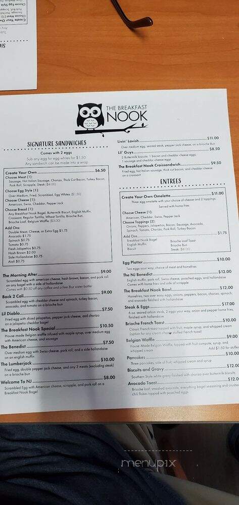 The Breakfast Nook - Sicklerville, NJ menu_pic