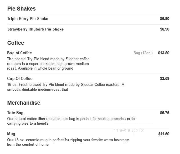 Try Pie Bakery - Waterloo, IA menu_pic