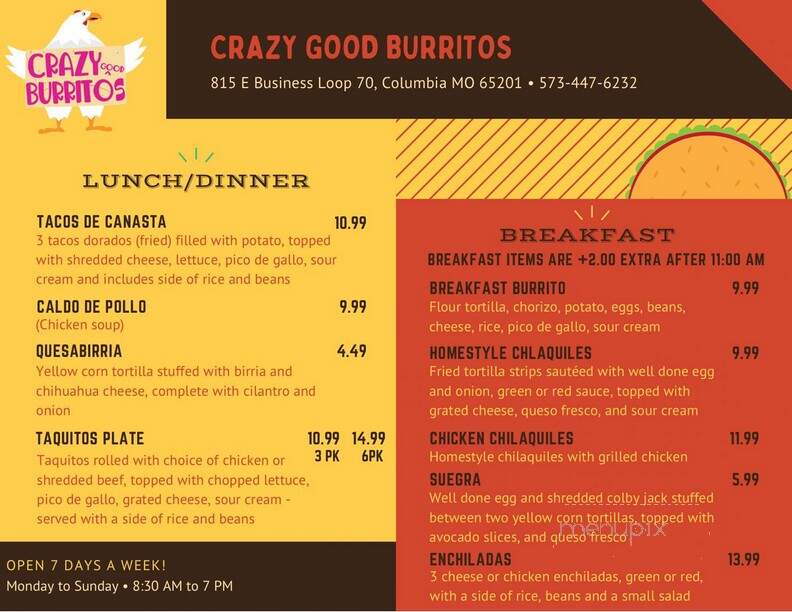 Crazy Good Burritos - Columbia, MO