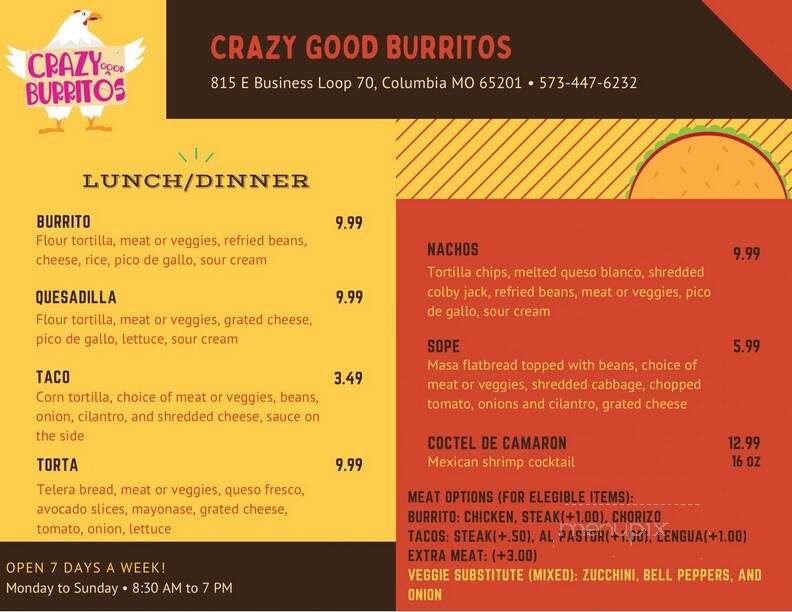 Crazy Good Burritos - Columbia, MO