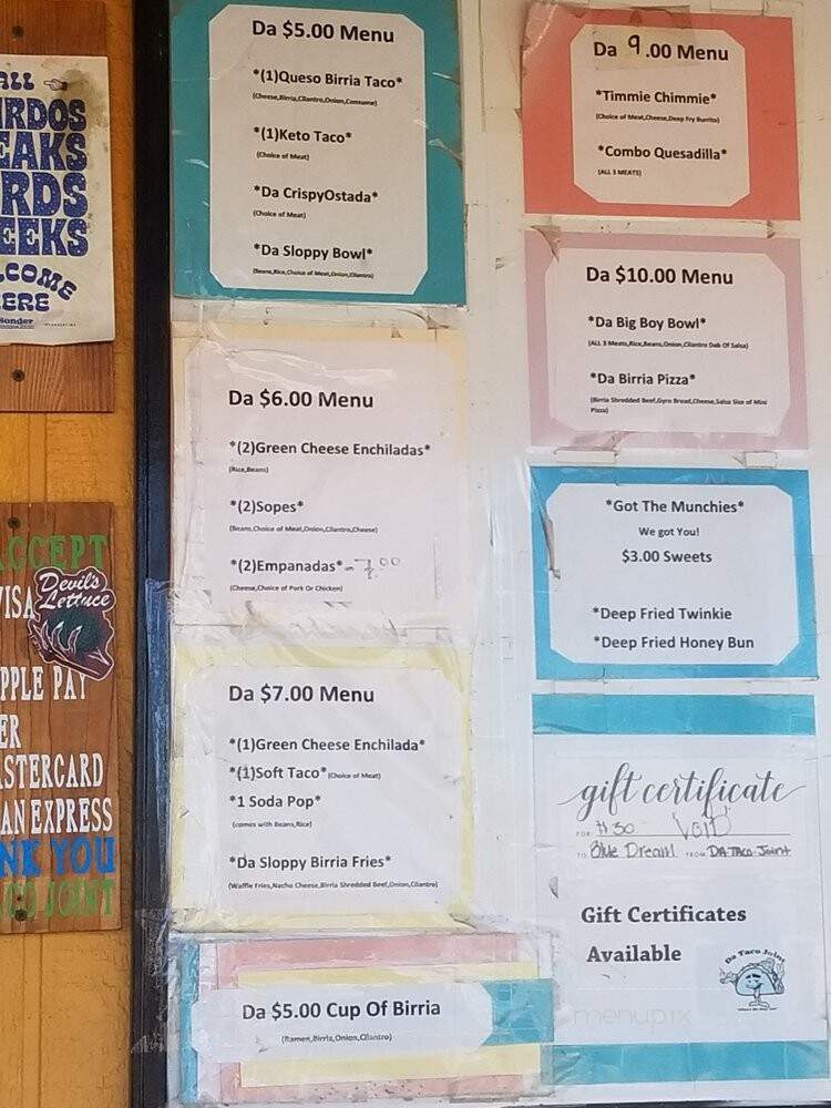 Da Taco Joint - Bullhead City, AZ menu_pic