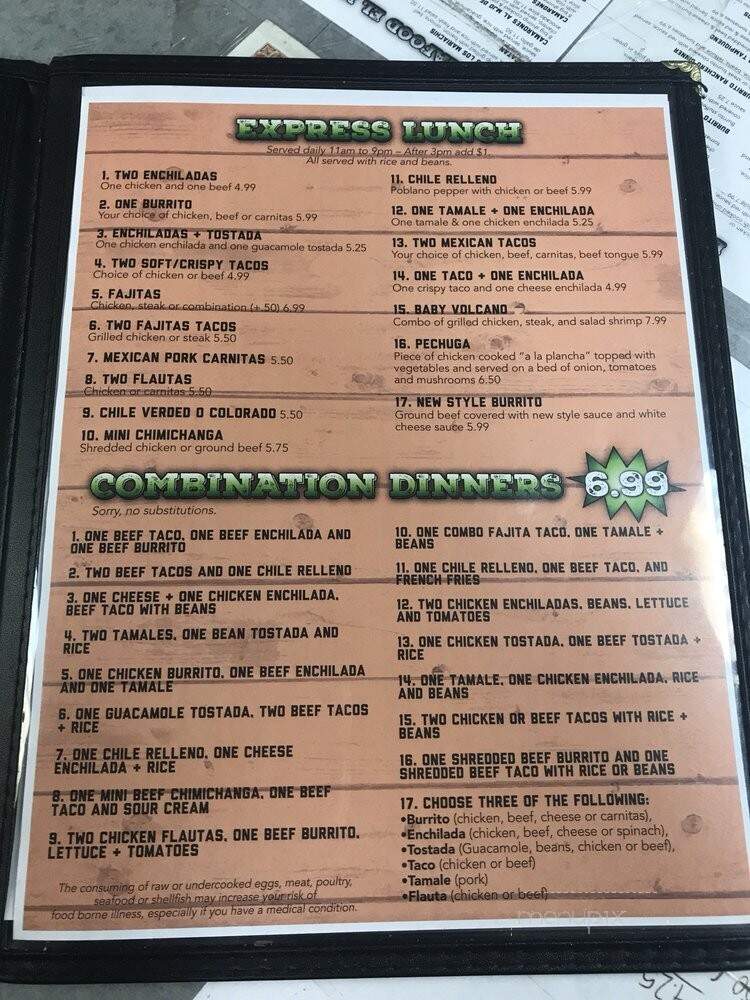 El Mariachi - Eureka Springs, AR menu_pic